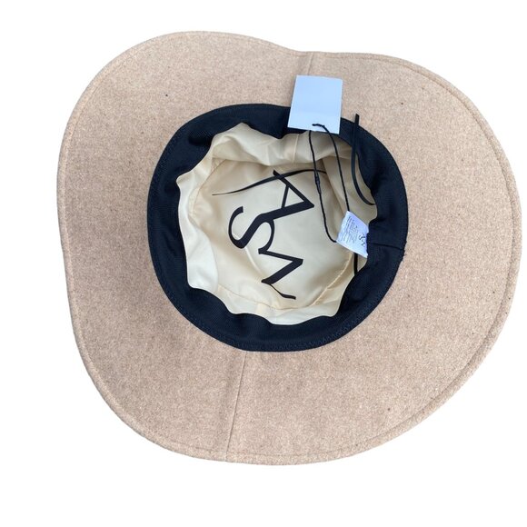 NWT ASN The Harper Felt Floppy Hat Tan Wide Brim Packable Boho Festival Coastal main image 9